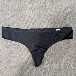 NWT Victoria's Secret PINK Thong, Black, Medium